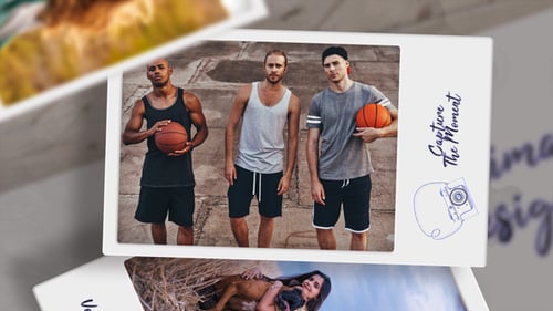 Elegant Photo Slideshow with Polaroid Frames and Script Text