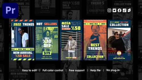 Animated Fashion Sale Stories for Social Media