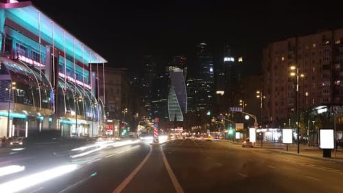 Traffic on The Highway of The Night City