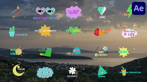 Creative Cartoon Stickers | After Effects
