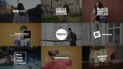 Clean Modern Titles Pack for Dynamic Project Openers