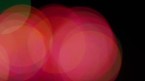 Defocused Abstract Lights on Black Background