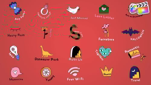 Hand-Drawn Animated Titles with Playful Cartoon Icons