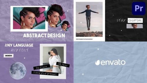 Creative Abstract Photo Slideshow with Crumpled Texture