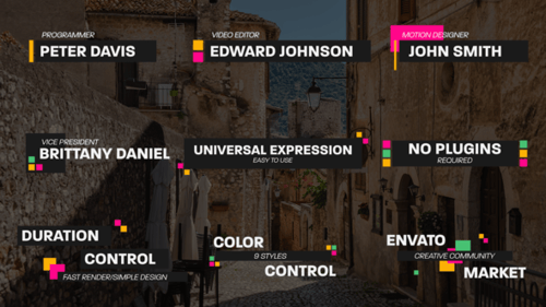 Fast Glitch Lower Thirds & Titles