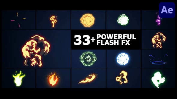 Powerful Flash FX Pack | After Effects, Elements ft. 2d & blast - Envato