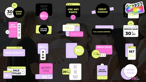 Cute Sale Titles for FCPX