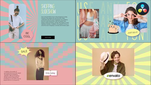 Retro Shopping Slideshow for DaVinci Resolve