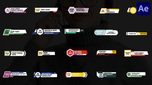 Notícias Lower Thirds para After Effects