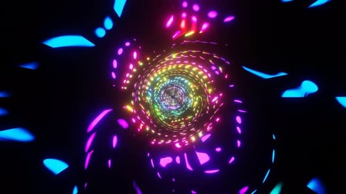 4K Audio Spectrum Neon Tunnel | Futuristic Music Visualizer Loop Background
