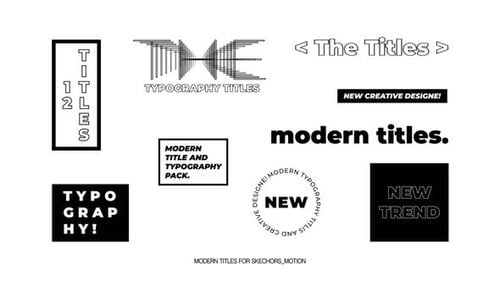Titres modernes | After Effects