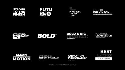 Typography Titles | After Effects