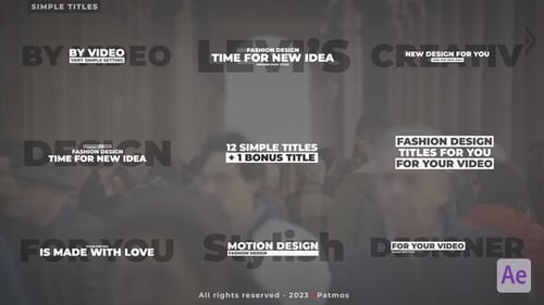 Modern Clean Animated Text Titles Pack
