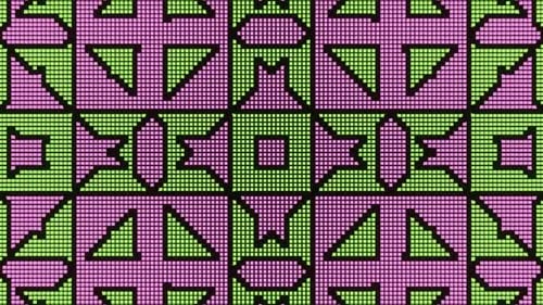 VJ Loop Animation of Pixel Mosaic Ver10