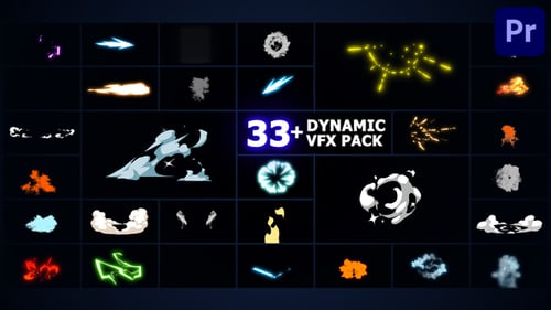 Dynamic Animated Visual Effects Pack for Action Videos