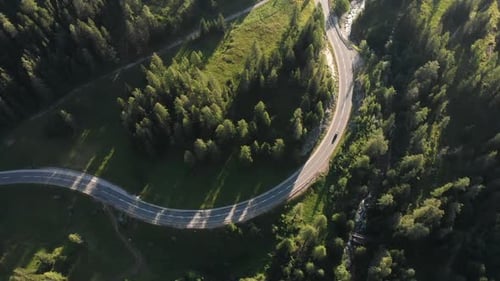 Road Car Forest Mountains Sun