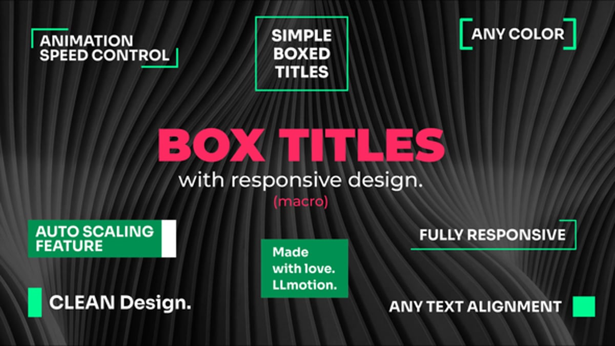 Customizable Responsive Boxed Title Animations for Video Projects ...