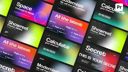 Dynamic Gradient Promo Slides with Modern Text Animation