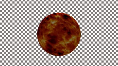 Lava Planet With Alpha Channel 4K