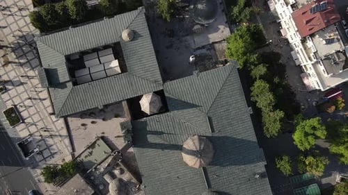 Historical Mosque Landscape Architecture Aerial