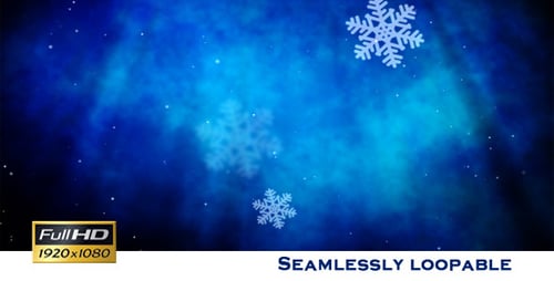 Animated Falling Snowflakes Winter Holiday Background