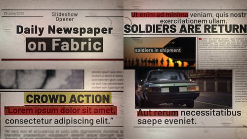 Daily Newspaper on Fabric