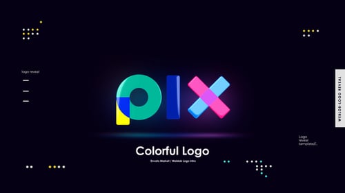 Dynamic Colorful 3D Geometric Logo Reveal