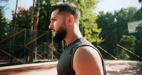 Outdoor Training on the Field of Sports Exercises