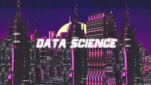 Science des données de fond rétro Cyber City