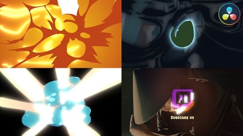 Cartoon Explosion Logo Opener for DaVinci Resolve