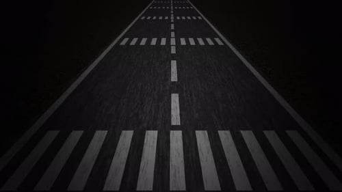 Movimento acima da rodovia com marcações e travessias de pedestres