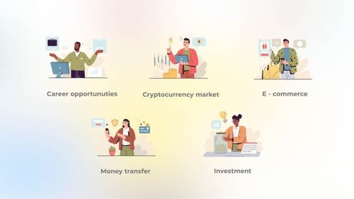 Flat Design Financial Concepts Animated Explainer