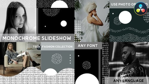 Monochrome Slideshow for DaVinci Resolve