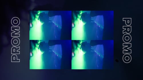 Dynamic Promo Opener with Bold Text and Split Screens