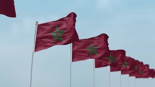 Morocco Row Of Flags