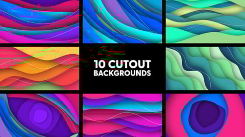 Abstract Layered Paper Cutout Motion Backgrounds