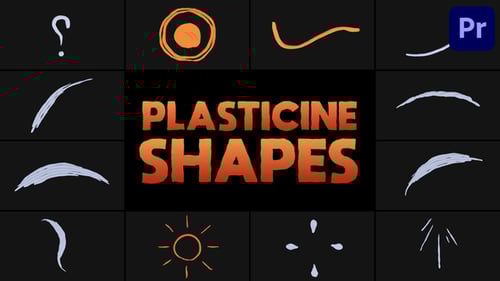 Whimsical Animated Plasticine Shapes Pack