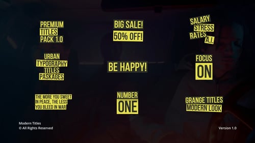 Clean Animated Modern Kinetic Text Titles Pack