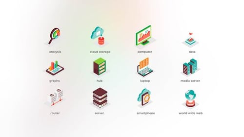 Big data - Isometric Icons
