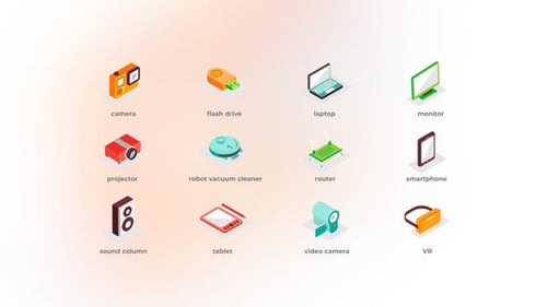 Electronics - Isometric Icons