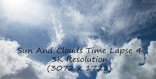 Soleil et nuages Laps de temps 4 - Résolution 3K