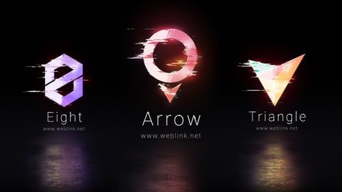 Short Rotating Glitch Logo