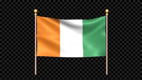 Animated Waving Flag of Côte d'Ivoire
