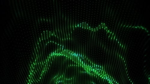 Mir Particle Animierter Hintergrund Green Loop