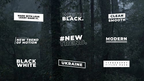 Modern Clean Animated Typography Titles Pack