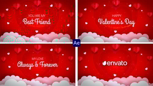 Animated Romantic Opener with Hearts and Love Message