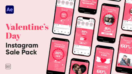 Animated Valentine's Day Discount for Social Media Marketing