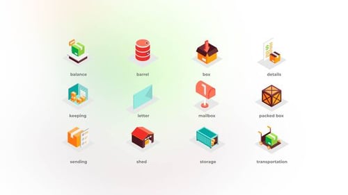Logistic - Isometric Icons