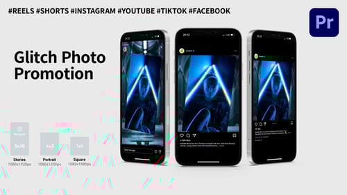 Glitch Photo Promo | Reels / Shorts / Tik Tok | Premiere Pro