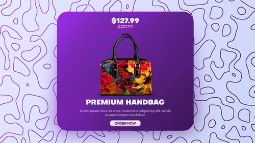 Minimal Product Promo with Abstract Line Background